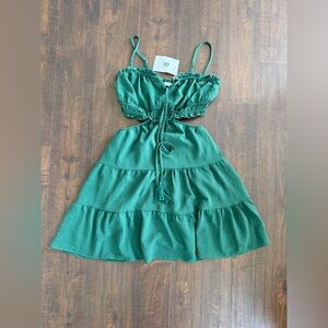 Green Ruffled Women's dress